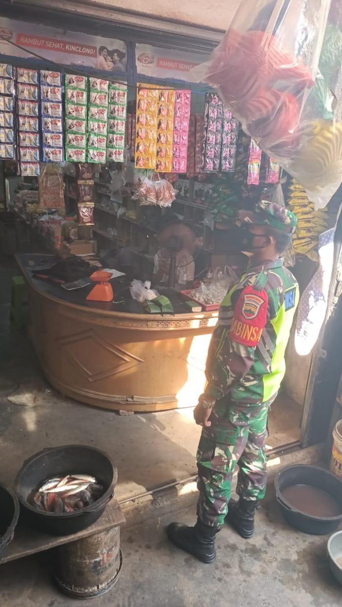 Putus Covid 19 di Pasar Tradisional, Serka Dame Silaban Kembali Gelar Operasi Prokes